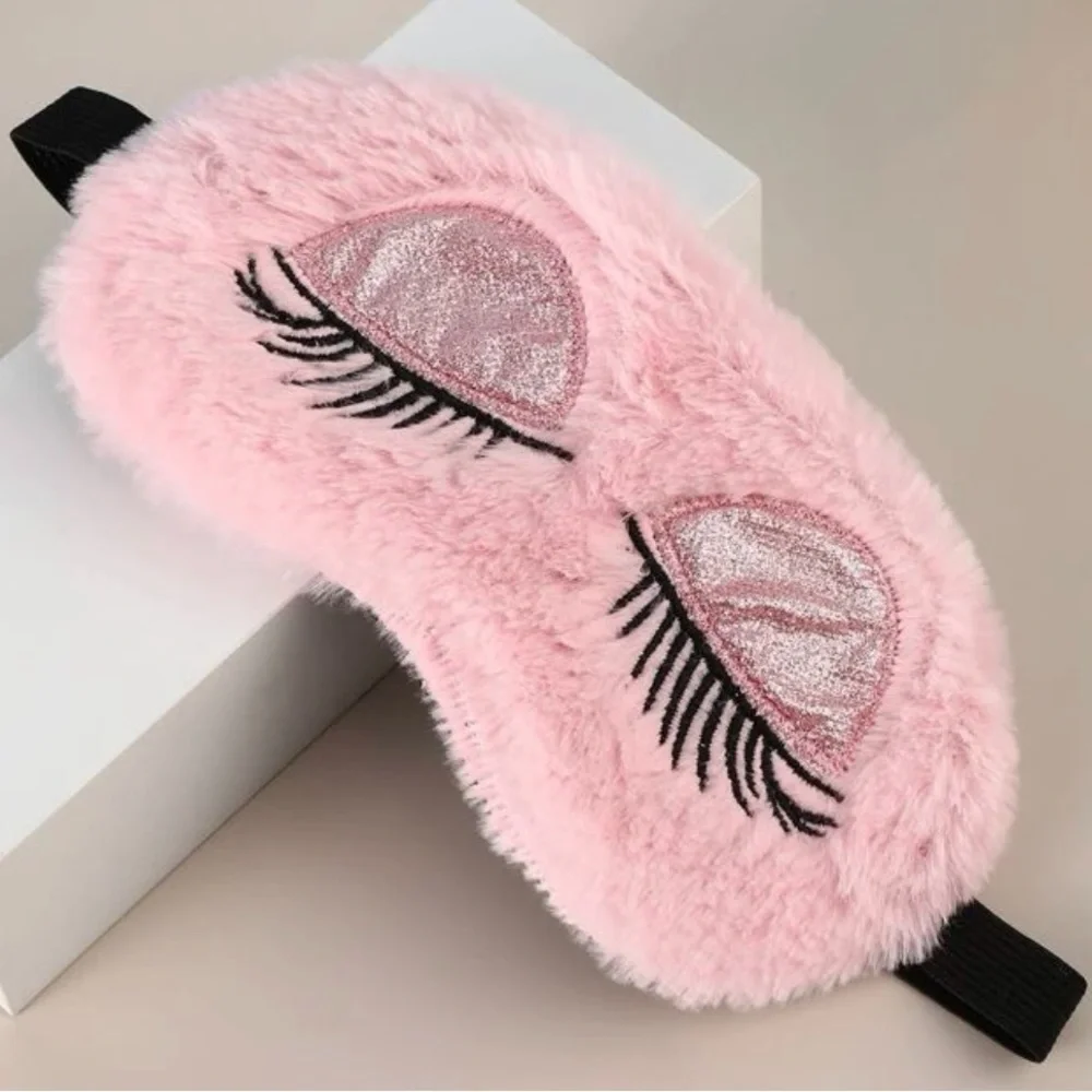 Pink Fluffy Eye Mask